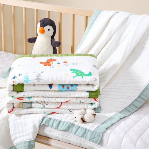 【亲肤透气！婴儿浴巾盖毯】婴儿浴巾纱布柔软吸水婴儿盖毯新生儿宝宝洗澡浴巾-QQ 商品图1