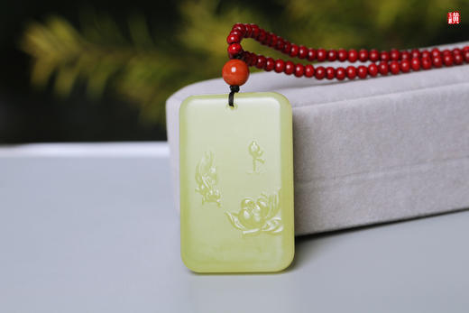 和田玉黄玉【连年有余】吊坠 商品图0