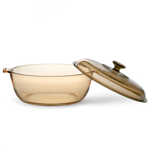 康宁（VISIONS）美国康宁visions晶彩系列透明锅琥珀色玻璃锅耐热可明火汤锅炖锅 4L晶彩系列高清锅 商品图3