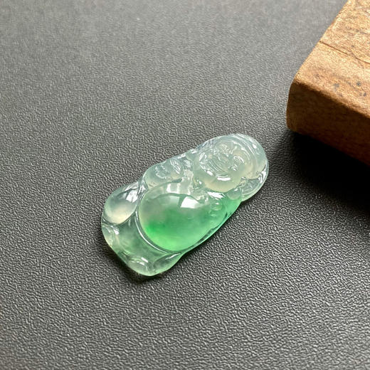 高冰种阳绿翡翠财神爷 商品图2