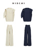 HIDEMI 不对称设计感水洗棉极简廓形两件套套装 上衣/阔腿裤 商品缩略图11