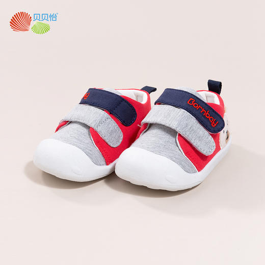 贝贝怡学步鞋宝宝春季婴儿软底布鞋撞色洋气魔术贴男女小童鞋幼儿 商品图2
