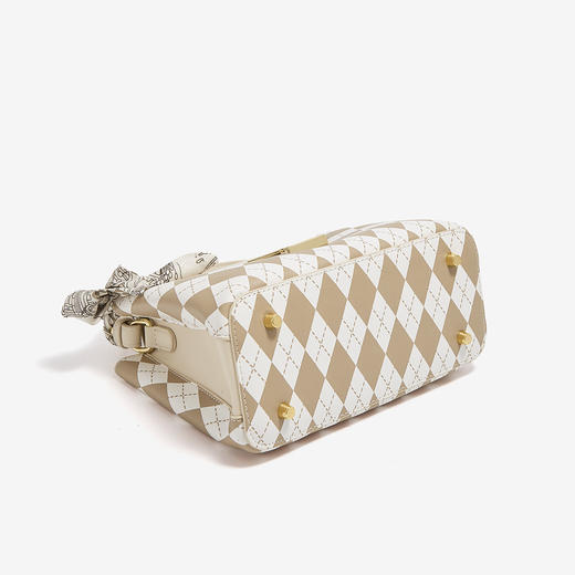 Safiya/索菲娅 2022新款百搭格纹高级单肩包包女斜挎包手提女包SF900155Y 商品图9