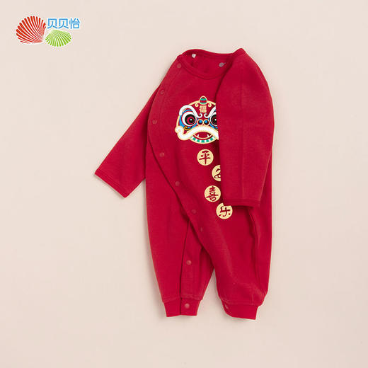 贝贝怡冬季加厚宝宝外穿爬爬服满月新生儿衣服家居服刚出生秋冬款213L516 商品图4