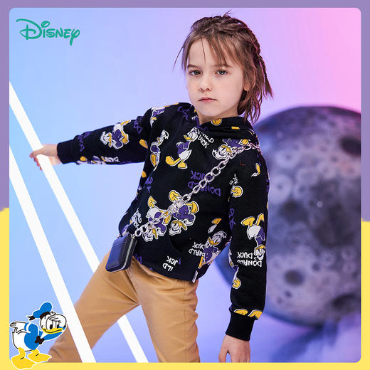 【商场同款】迪士尼童装男童连帽套头卫衣春秋季中大童宝宝运动休闲外套 商品图0