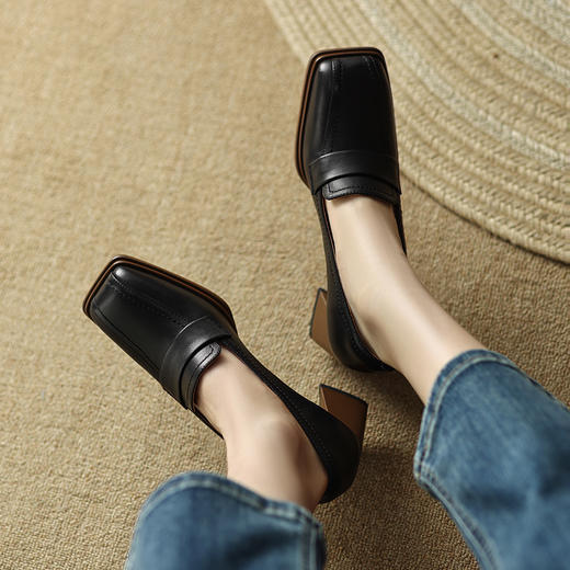 复古优雅，粗跟高跟鞋DP-9025 商品图10