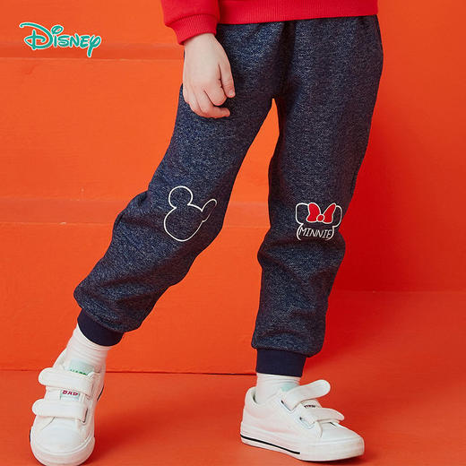 迪士尼童装 女童打底裤秋冬款外穿儿童裤子加绒加厚保暖女童裤子213K1176 商品图0