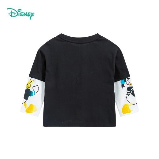 迪士尼童装男童长袖T恤秋季中大童洋气潮搭DUCK假两件上衣223S1736 商品图4