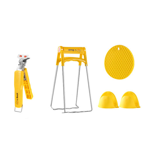 「提盘四件套！解决烫滑」小黄鸭防烫套装 家用厨房用品隔热夹菜盘防烫手提盘器夹碗防滑夹 商品图3