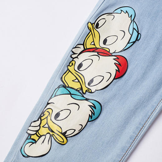 迪士尼童装女童牛仔裤唐老鸭可爱卡通宝宝春秋运动休闲长裤221DK0267 商品图9