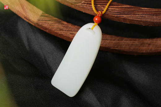 和田羊脂白玉【莲花】吊坠 商品图3