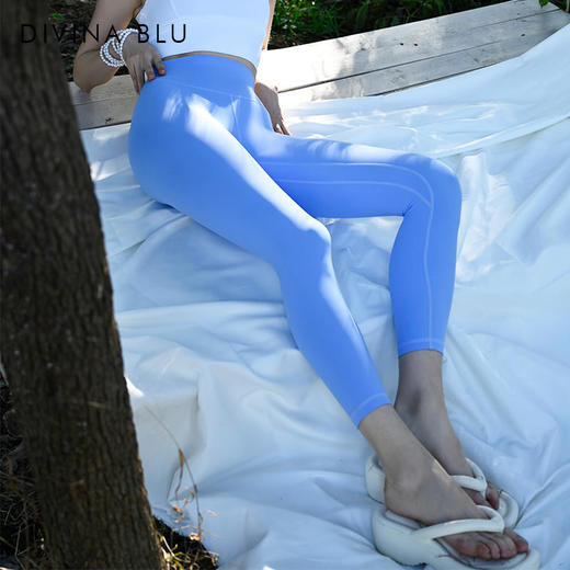 【主推颜色全】DIVINABLU伦敦系列瑜伽服跑步健身九分裤女弹力紧身高腰运动裤伦敦裸感九分裤14 商品图8