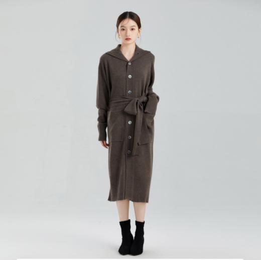 东黎 • 小山羊绒中性风秋冬季翻领开衫 21D11 商品图4