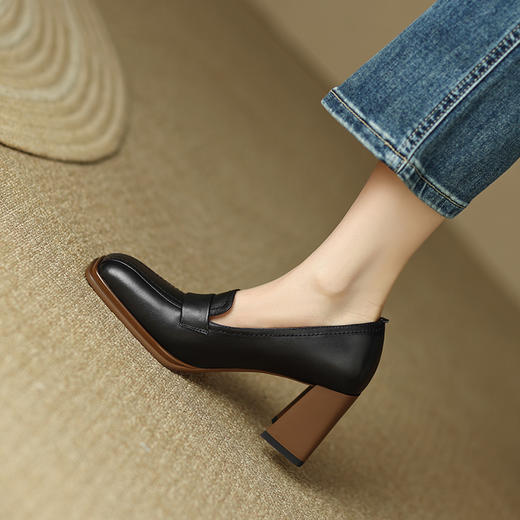 复古优雅，粗跟高跟鞋DP-9025 商品图8