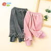 贝贝怡宝宝天鹅绒保暖长裤女童裤子儿童秋装女新款洋气松紧腰加厚213K2232 商品缩略图1
