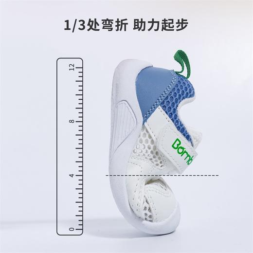 贝贝怡儿童学步鞋婴幼儿网眼透气防滑宝宝鞋春夏季白色鞋子男女宝 商品图8