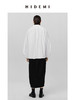 HIDEMI 花苞极简廓形抽绳褶皱设计感衬衫 黑色/白色 商品缩略图3