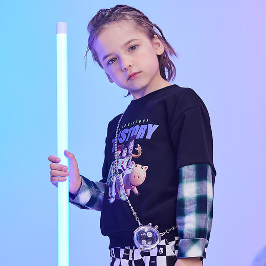 【商场同款】迪士尼童装男童套头卫衣巴斯光年春秋季中大童宝宝潮搭假两件上衣 商品图7