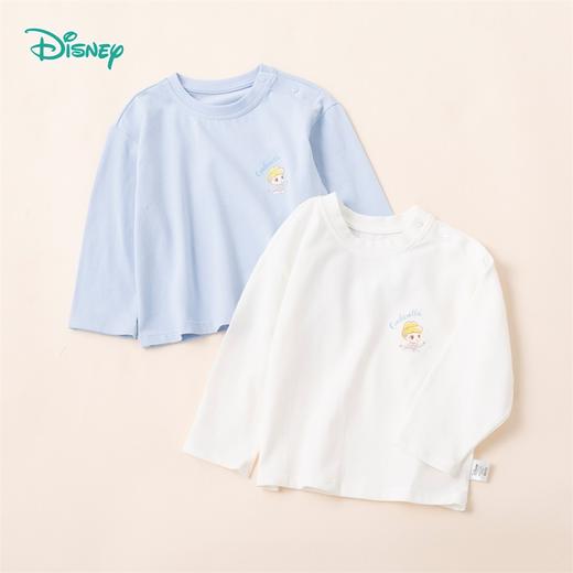【商场同款】迪士尼童装女童长袖T恤四季可穿打底衫仙度瑞拉公主圆领套头上衣 商品图0