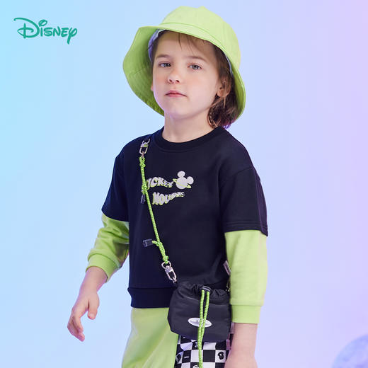 【商场同款】迪士尼童装男童假两件套头卫衣中大童春秋宇航员米奇卡通潮搭上衣 商品图2