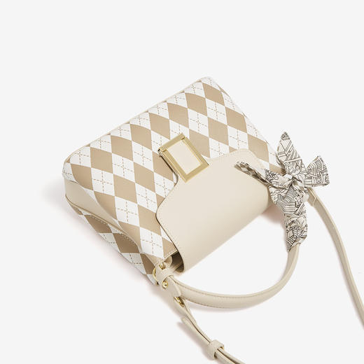 Safiya/索菲娅 2022新款百搭格纹高级单肩包包女斜挎包手提女包SF900155Y 商品图8