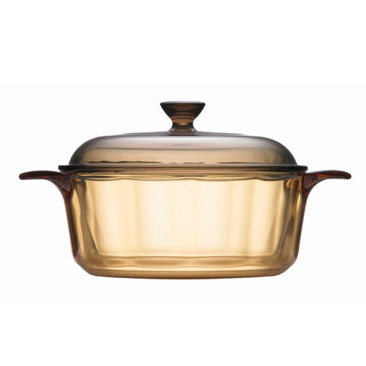 康宁（VISIONS）美国康宁visions晶彩系列透明锅琥珀色玻璃锅耐热可明火汤锅炖锅 1.25L晶彩锅 商品图4