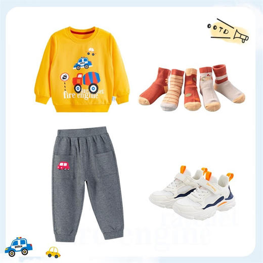 贝贝怡童装男童卫衣春季儿童宽松休闲圆领卡通印花上衣231S3125 商品图7