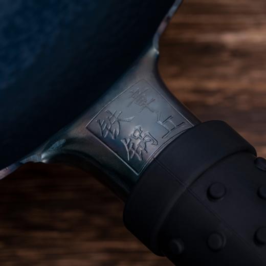 【下单送纯手工锅盖】纯手工锻造章丘铁锅 不粘锅   无涂层家用炒锅 商品图4