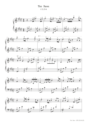 《亡灵序曲》五线谱曲谱