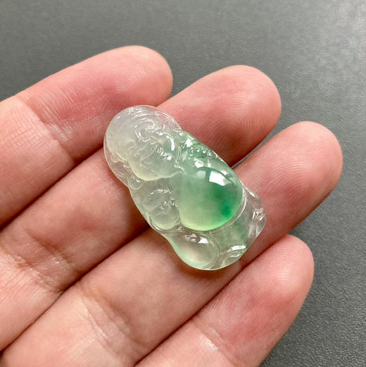 高冰种阳绿翡翠财神爷 商品图6