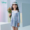 迪士尼童装女童小雏菊连衣裙中大童宝宝洋气针织布长袖裙子蕾丝领 商品缩略图0