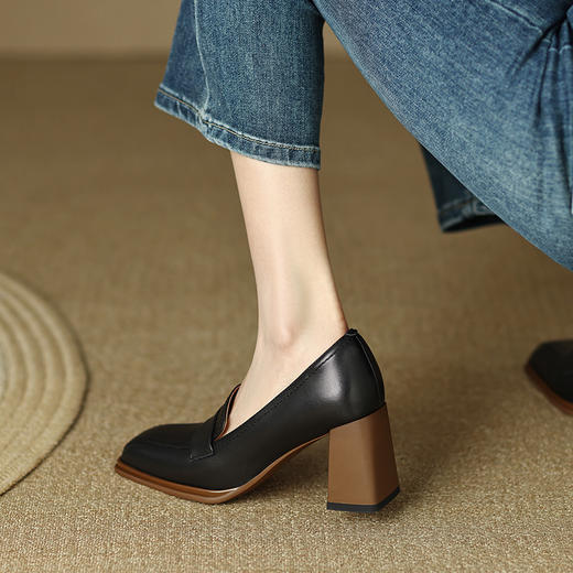 复古优雅，粗跟高跟鞋DP-9025 商品图9