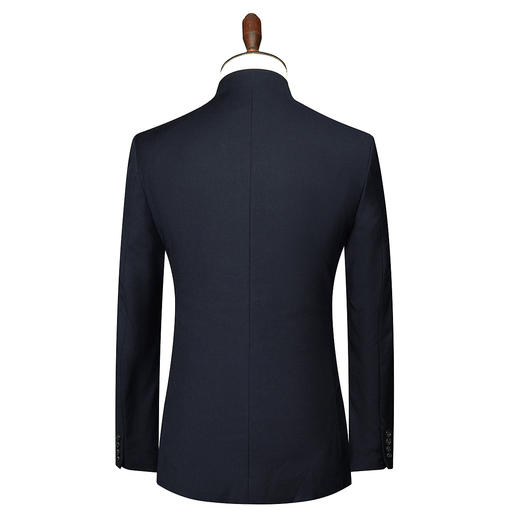 【西装+西裤】罗蒙春秋男士中山装立领西服套装商务休闲爸爸装西装两件套 商品图1