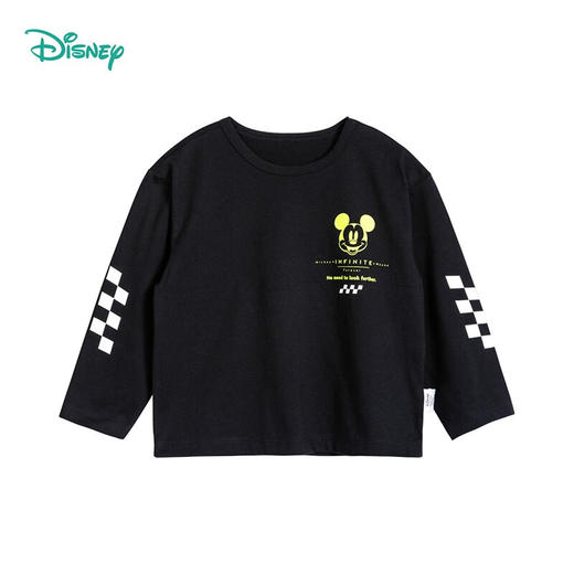 【商场同款】迪士尼童装男童长袖T恤春秋季打底衫中大童潮搭米奇卡通洋气上衣 商品图3