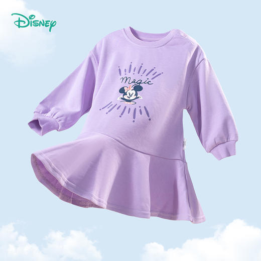 【商场同款】迪士尼童装女童连衣学院风裙春秋款小飞象米妮卡通可爱中大童裙子 商品图2