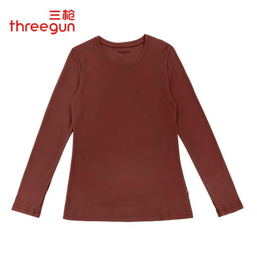 Threegun三枪 【舒肤棉】圆领女士长袖上衣打底衫-23950A011 商品图6