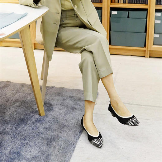 REREJOY简约舒适坡跟王妃鞋QC6502 商品图1