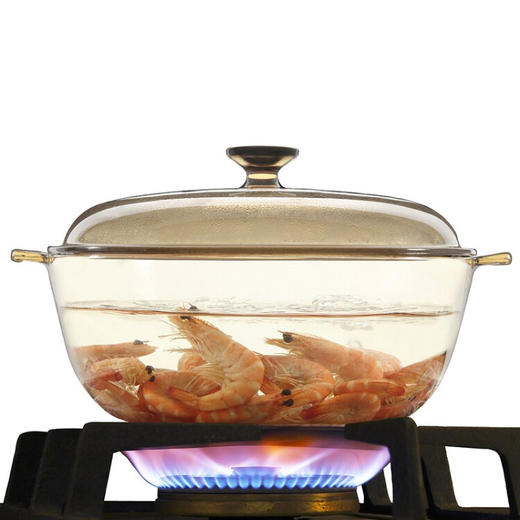 康宁（VISIONS）美国康宁visions晶彩系列透明锅琥珀色玻璃锅耐热可明火汤锅炖锅 4L晶彩系列高清锅 商品图4