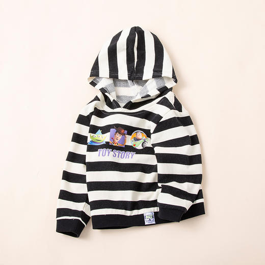 【商场同款】迪士尼童装男童连帽卫衣春秋玩具总动员胡迪经典条纹套头T恤上衣 商品图4