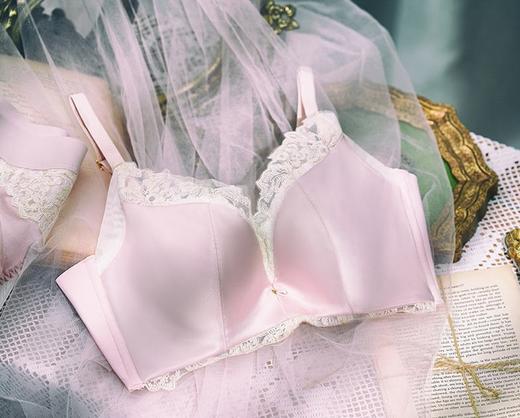 Maxroses露华写意云感棉色丁内衣茱萸粉色（赠内裤款式随机） 商品图2