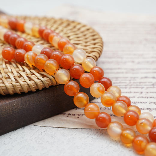 原色玛瑙半成品珠料意卡米诺手串念珠单颗珠子料散珠 商品图2