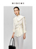 HIDEMI 不规则丝巾领纽扣设计感衬衫 奶油米/沙丘灰 商品缩略图6