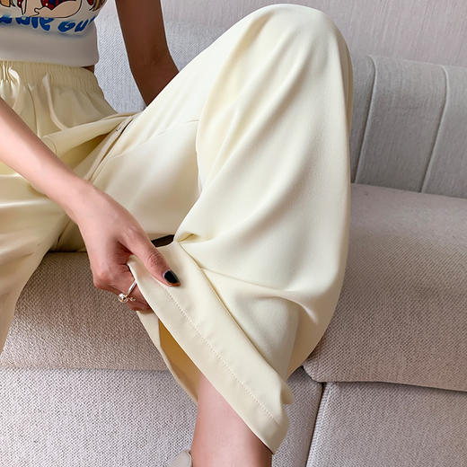 【多种颜色！宽松高腰阔腿裤】2023年春季新款西装裤阔腿裤女高腰垂感马卡龙宽松直筒裤休闲长裤 商品图2