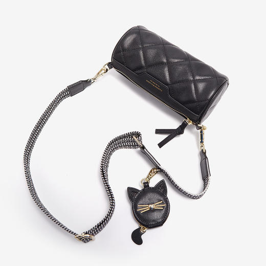 Safiya/索菲娅 牛皮2023新款菱格包单肩包包女式斜挎包女包手机包SF953009Y 商品图3