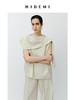 HIDEMI 不对称设计感水洗棉极简廓形两件套套装 上衣/阔腿裤 商品缩略图7