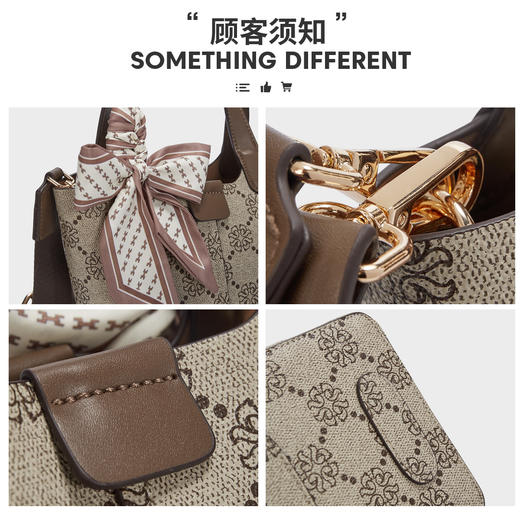 Safiya/索菲娅 包包2023新款手提包时尚水桶包单肩包女斜挎包女包SF9111022Y 商品图4