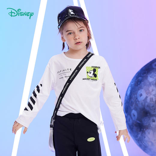【商场同款】迪士尼童装男童纯棉长袖T恤中大童米奇宝宝春秋季潮搭打底衫 商品图4