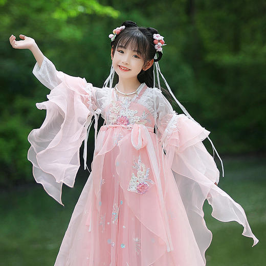 SC-春季儿童中国风仙襦裙2023新款小女孩古风唐装汉服 商品图3