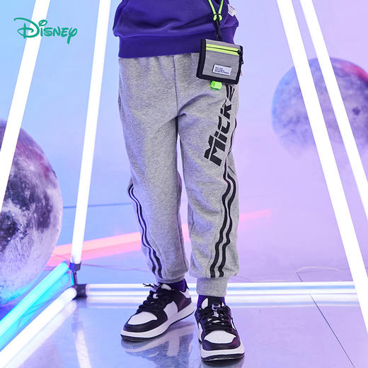 【商场同款】迪士尼童装男童运动休闲裤子潮童春秋季小童束脚裤妙趣之旅长裤221DK0237 商品图1