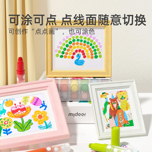 mideer弥鹿儿童圆头水彩笔可水洗幼儿园画笔套装水溶性12色宝宝绘画启蒙笔小学生涂鸦彩色笔24色画画笔涂色笔 商品图2